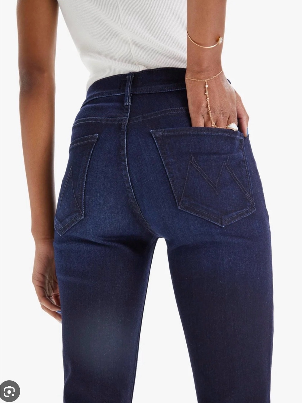 MOTHER Outsider Sneak Dark & Stormy Night Jeans 32 NWT